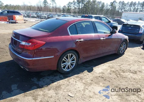 2013 Hyundai Genesis 3.8 z USA, uszkodzony, nr VIN KMHGC4DD8DU232284
